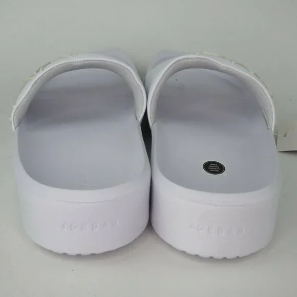 Women's Sandals Nike Jordan NOLA Slide Slippers Slides White - Picture 5 of 12